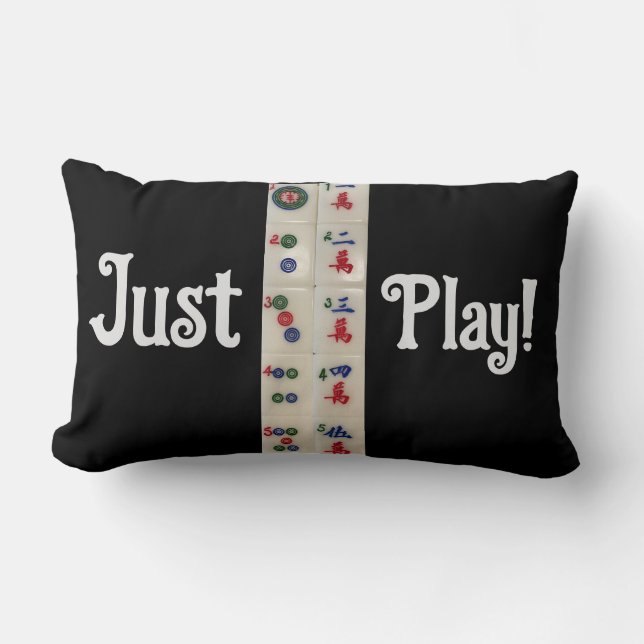Kussen Mahjong tegels gewoon spelen (Voorkant)