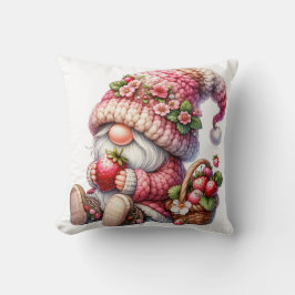 Kussen met aardbei kabouter