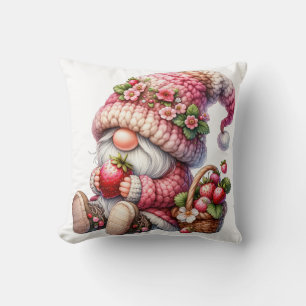 Kussen met aardbei kabouter