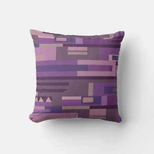 Kussen met abstract mauve patroon