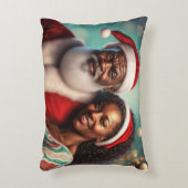 Kussen met accent 'Meneer en mevrouw Kerstman' (Voorkant(Verticaal))