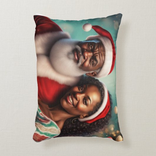 Kussen met accent 'Meneer & Mevrouw Claus' (Voorkant(Verticaal))