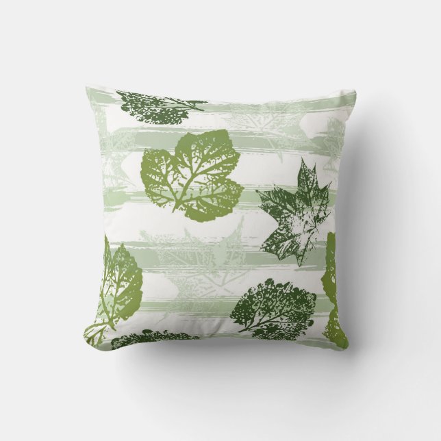 Kussen met bladendruk (Voorkant)