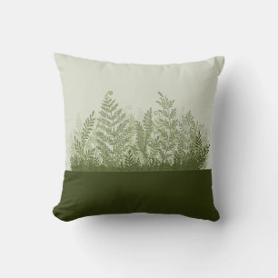 Kussen met botanische plantillustratie