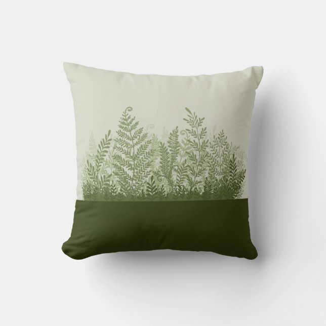 Kussen met botanische plantillustratie (Voorkant)