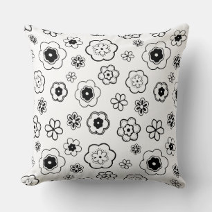 kussen met cartoon bloemen