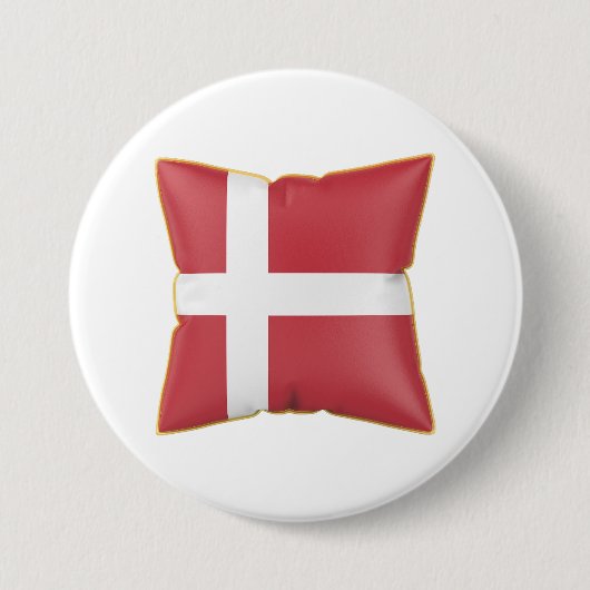 Kussen met de vlag van Denemarken Ronde Button 7,6 Cm (Voorkant)