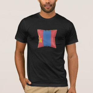 Kussen met de vlag van Mongolië T-shirt