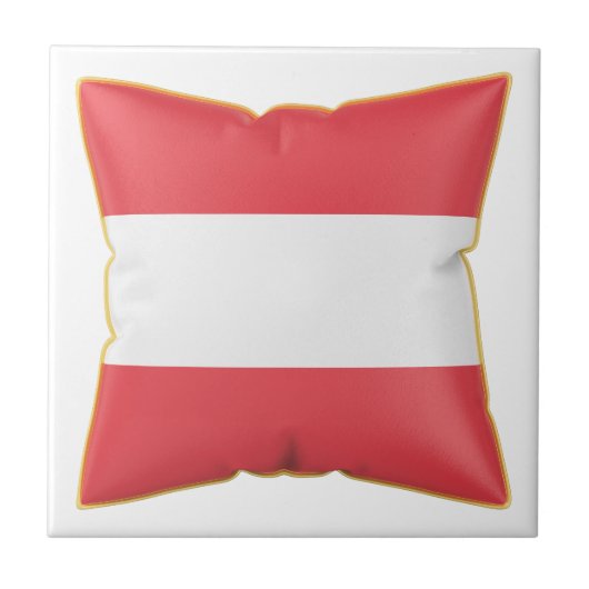 Kussen met de vlag van Oostenrijk Tegeltje (Voorkant)