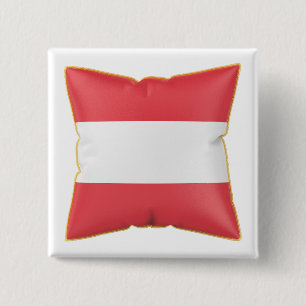 Kussen met de vlag van Oostenrijk Vierkante Button 5,1 Cm