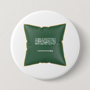 Kussen met de vlag van Saudi-Arabië Ronde Button 7,6 Cm