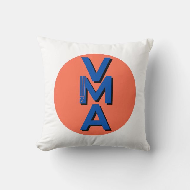 Kussen met een logo met complementaire kleuren (Voorkant)