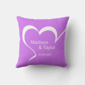 Kussen met gestileerde hart aangepaste naam en kle (Achterkant)