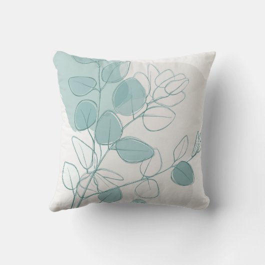 kussen met gestileerde planten (Achterkant)