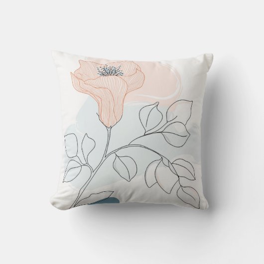 kussen met gestileerde planten (Voorkant)