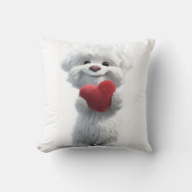 Kussen met Hart voor Puppyliefde