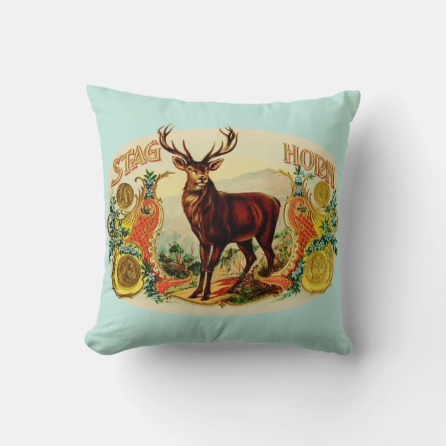 Kussen met hertshoorn motief (Voorkant)