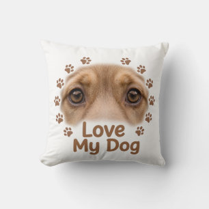 Kussen met 'Ik hou van mijn hond' tekst