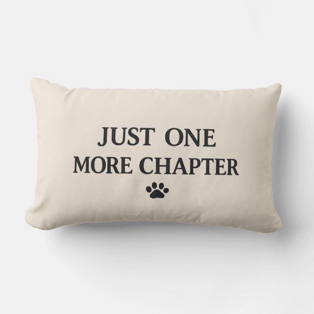 Kussen met 'Just One More Chapter' (Voorkant)