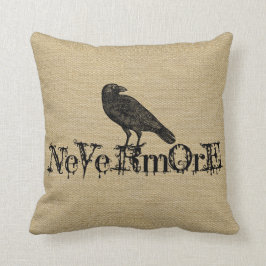 Kussen met jute look voor Halloween