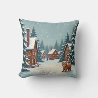 Kussen met kerst en kat
