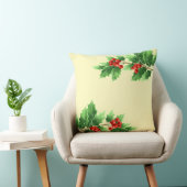 Kussen met kerstmotief - hulst (Stoel)