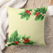 Kussen met kerstmotief - hulst (Deken)