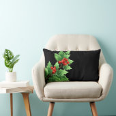 Kussen met kerstmotief - hulst (Stoel)