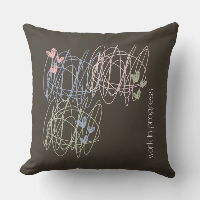 Kussen met krabbeldesign (Voorkant)