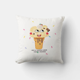 Kussen met leuk kind Voeg een topping toe Addie Cr