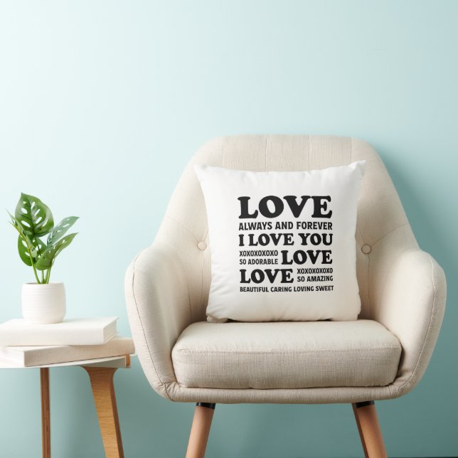 Kussen met liefde tekst (Stoel)