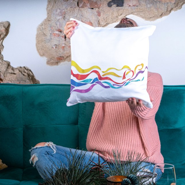 Kussen met linten in meerdere kleuren (Creator heeft geüpload)