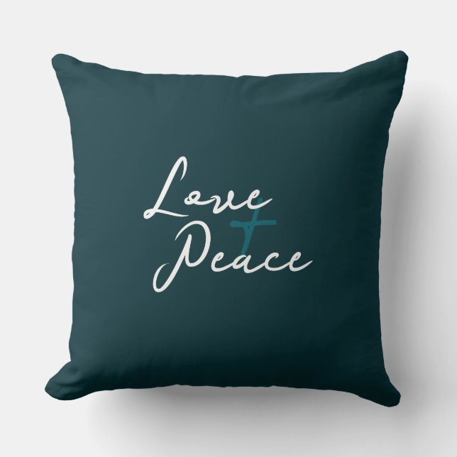 Kussen met 'Love & Peace'-accent (Voorkant)