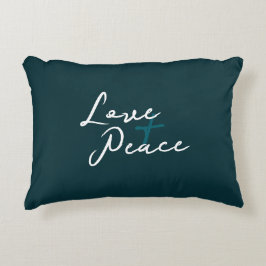 Kussen met 'Love & Peace'-accent