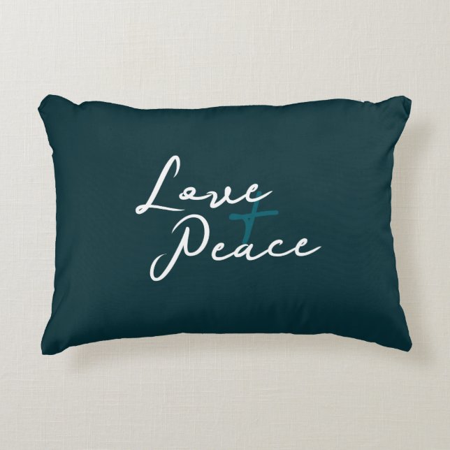 Kussen met 'Love & Peace'-accent (Voorkant)