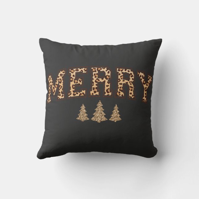 Kussen met luipaardprint voor Kerst (Achterkant)