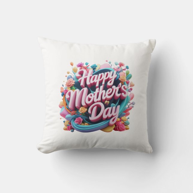 Kussen met moederdag thema ontwerp (Voorkant)