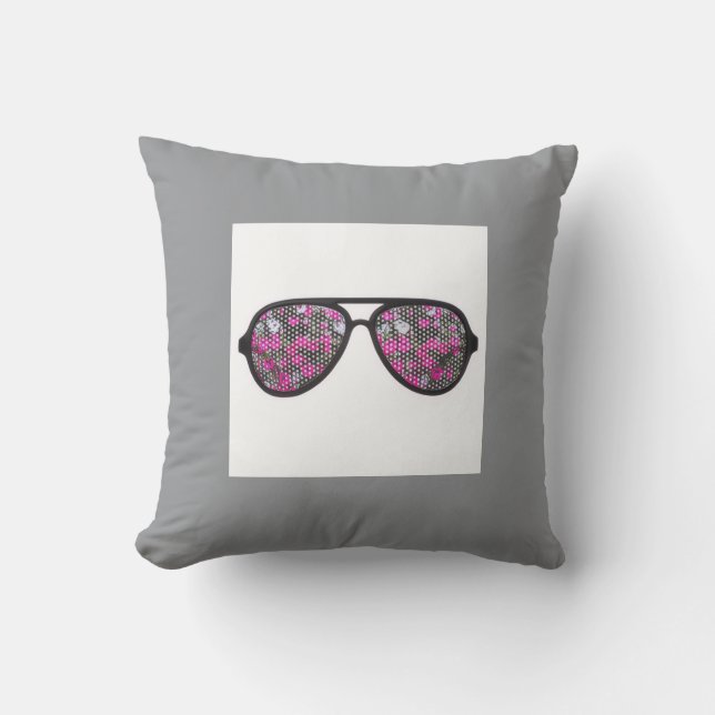 Kussen met ontwerp van Eye See You-zonnebril (Voorkant)