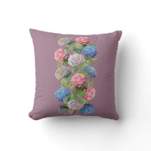 Kussen met oude hortensia's