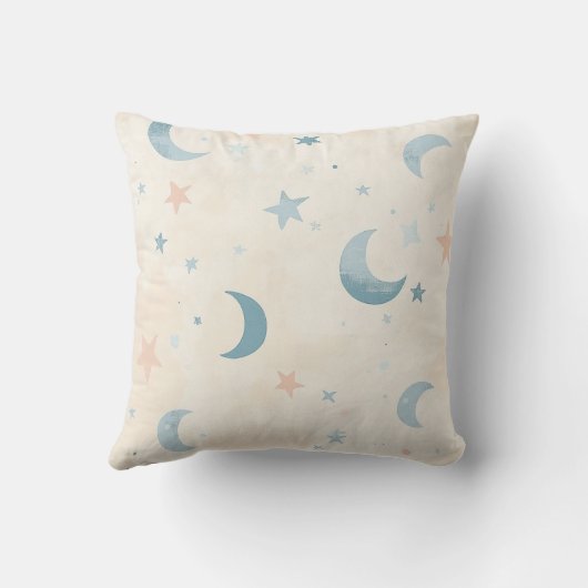 Kussen met Pastelmaan en -sterren (Achterkant)
