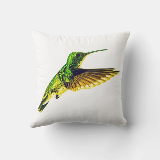 Kussen met Plain-bellied Emerald kolibrie (Achterkant)