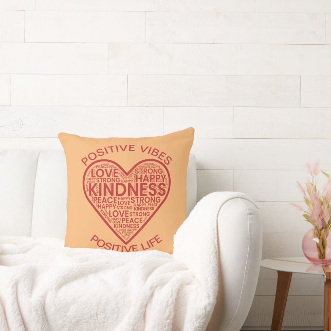 Kussen met Positieve Vibes Positief Leven (Bank)