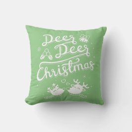 Kussen met rendier Kerst typografie woordgrap