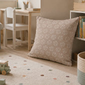 Kussen met rosewoodkleur en klein wit patroon