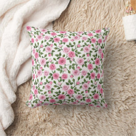 Kussen met roze rozen