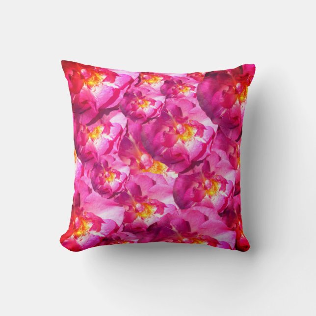 Kussen met roze rozen (Voorkant)