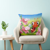 Kussen met schattig lieveheersbeestje en vriendeli (Stoel)