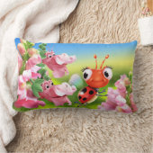 Kussen met schattig lieveheersbeestje en vriendeli (Deken)