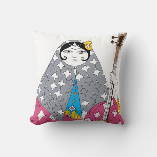 Kussen met Shahrzad Figuur van Graphita (Voorkant)