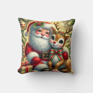 Kussen met Sinterklaas en rendieren